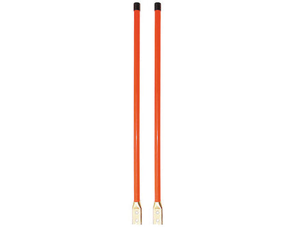 3/4 x 28 Inch Heavy Duty Fluorescent Orange Bolt-On Bumper Marker Sight Rods with Hardware