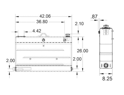 36 Gallon Steel Bulkhead Hydraulic Reservoir With 10 Micron Filter p/n: BH36SF10