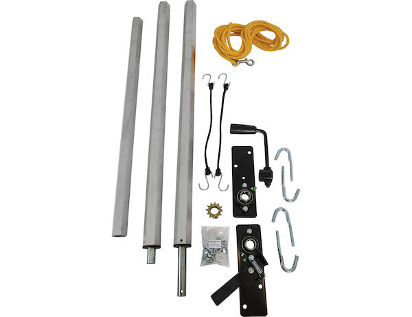 Aluminum Tarp System with Solid Tarp - 7 FT X 21 FT - DTR7021S