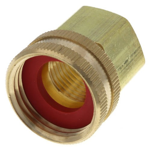 3/4" Female Hose x 1/2" Female Pipe Brass Garden Hose Swivel