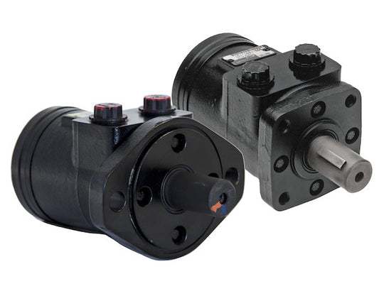 HM006P Hydraulic Spinner Motor With 2-Bolt Mount And Cross-Drilled Shaft