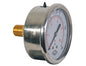 Silicone Filled Pressure Gauge - Center Back Mount 0-300 PSI HPGCB300