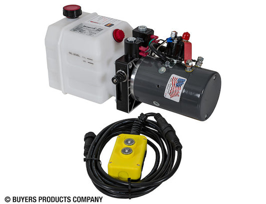 PU642A Buyers 4-Way DC Power Unit-Electric Controls Horizontal 0.75 Gallon Poly Reservoir