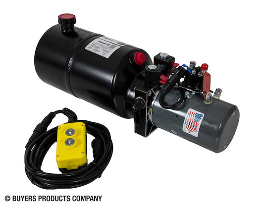 PU642LRSA Buyers 4-Way DC Power Unit-Electric Controls Horizontal 1.5 Gallon Steel Reservoir