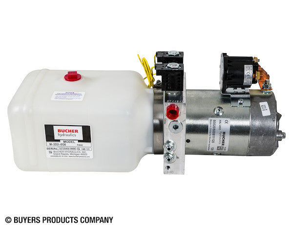 PU642 4-Way DC Power Unit-Electric Controls Horizontal 0.75 Gallon Poly Reservoir
