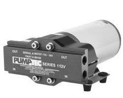 80020 Pumptec Pump Motor Set, 112V-100/M72, 230V, Buna, M-Valve, 4 - 1/4" Ports, Black