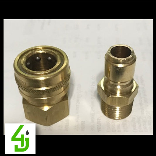 Brass Quick Connector Pair - 1/2 Inch