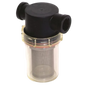Inline Strainer - Black Poly T- Strainer with Clear Bowl 1/2 inch 50 Mesh LSTM05050C