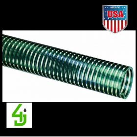 Kuriyama Tigerflex PVC Suction Hose K (Green Stripe) 1-1/4 Inch x 100 Foot