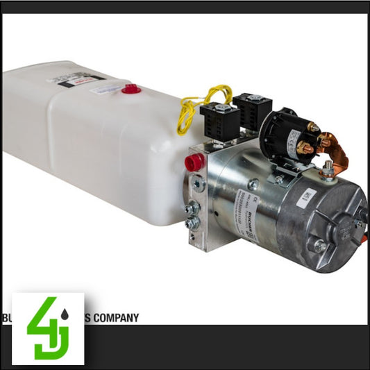 PU642LR 4-Way DC Power Unit-Electric Controls Horizontal 1.5 Gallon Poly Reservoir image 0
