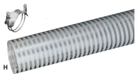 Water Suction Hose 1" ID PVC Reinforced- By The Foot