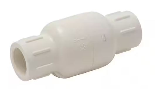 1/2 in. PVC Sch. 40 Solvent x Solvent Check Valve