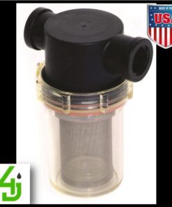 Poly Inline Strainer with Clear Bowl