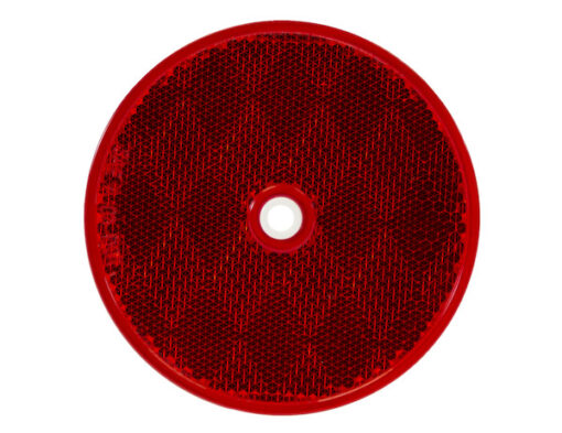 3.1875 Inch Red Round DOT Bolt-On Reflectors 5623316