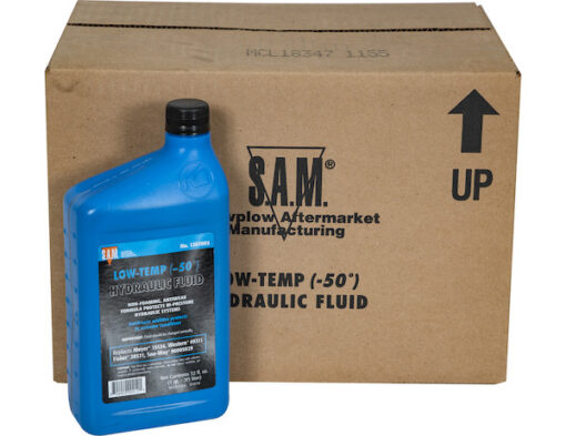 Snow Plow Oil Low-Temperature Blue Hydraulic Fluid (Full Case, Twelve 1 Quart Bottles)